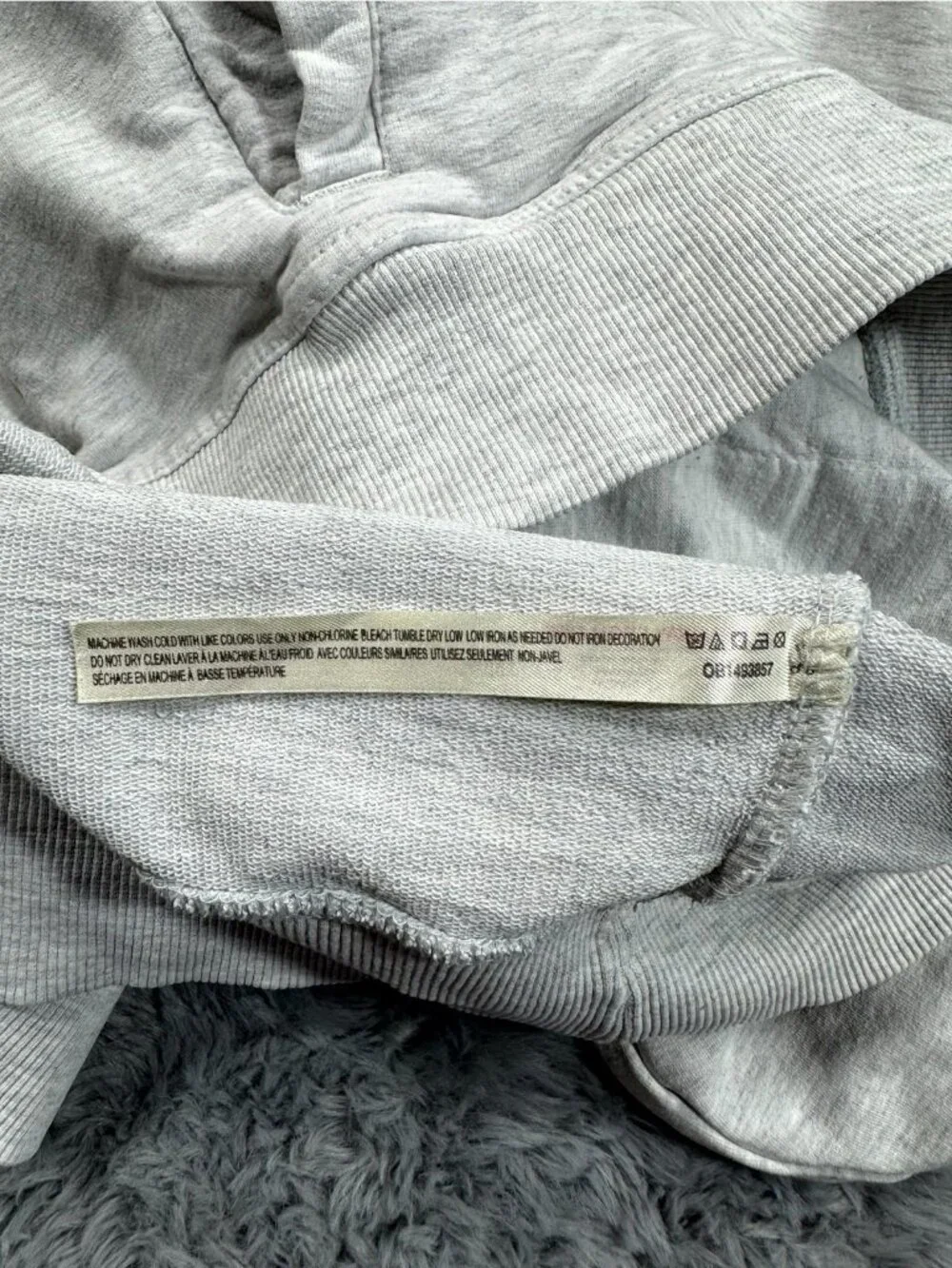 Free People Movement Sweatshirt Women's M Gray Cotton Performance Zip Workout